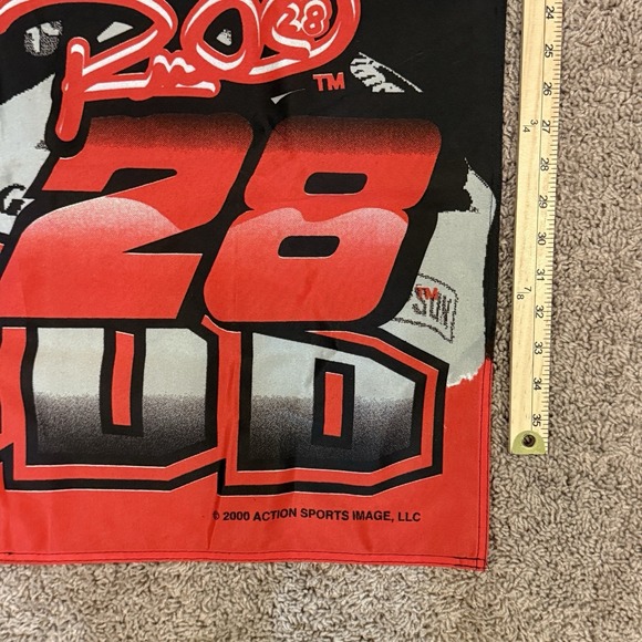 Vintage Ricky Rudd 28 NASCAR Roush Racing Banner Flag 2000 - Picture 6 of 6